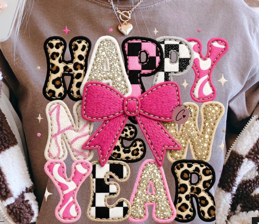 Happy New year Faux Patch