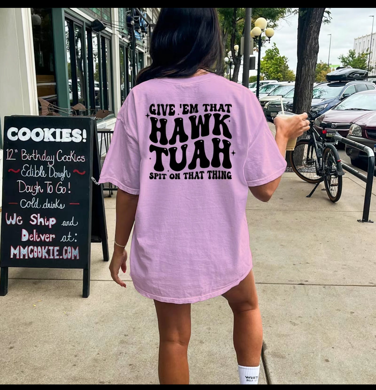 Hawk Tuah Smile FRONT POCKET AND BACK LOGO