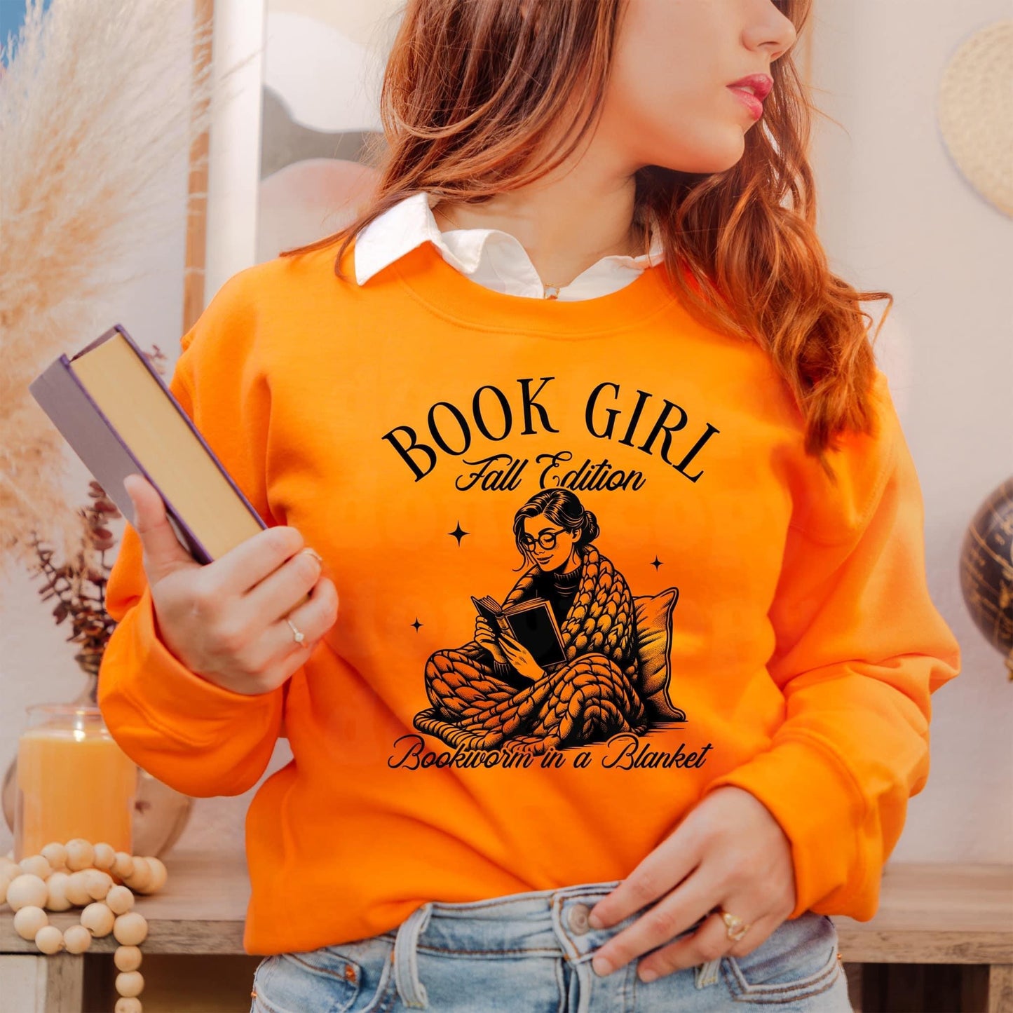Book girl fall edition sweatshirt or shirt