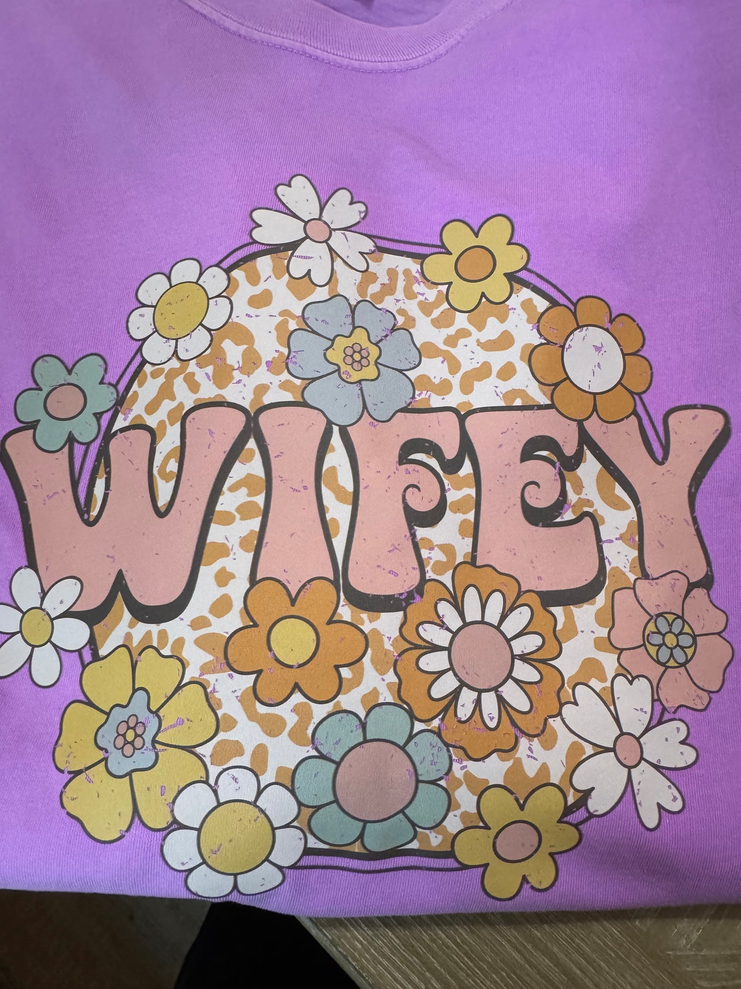 Wifey Flowers Comfort colors TShirt