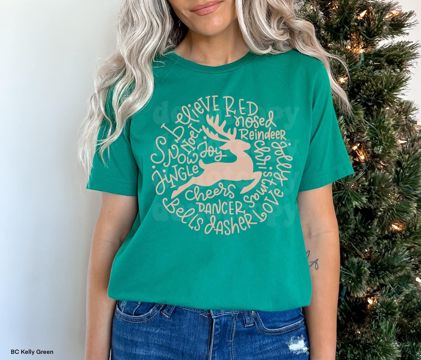 Believe Black Friday Short Sleeve Only Christmas green