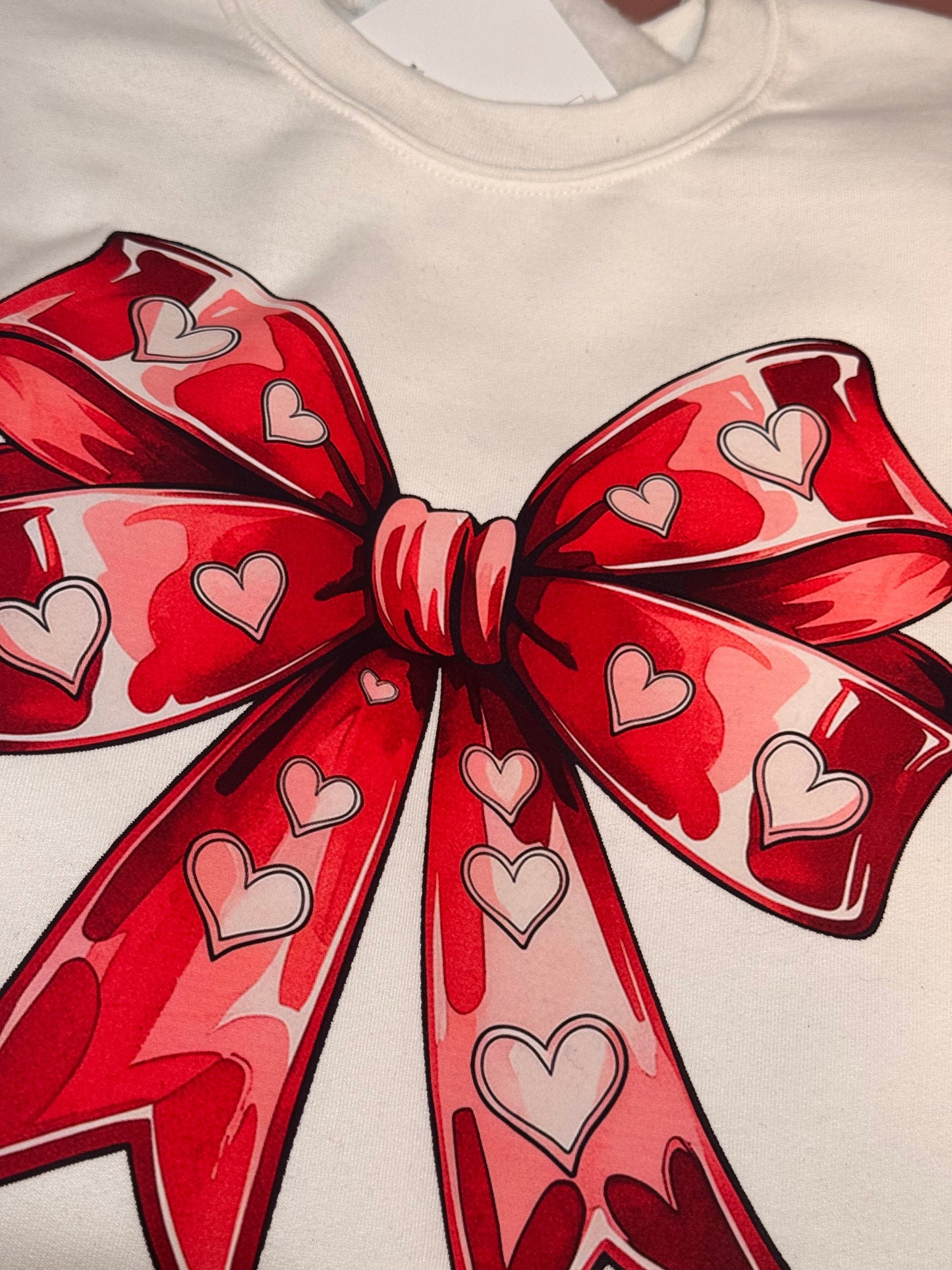 Kids Red big heart bow