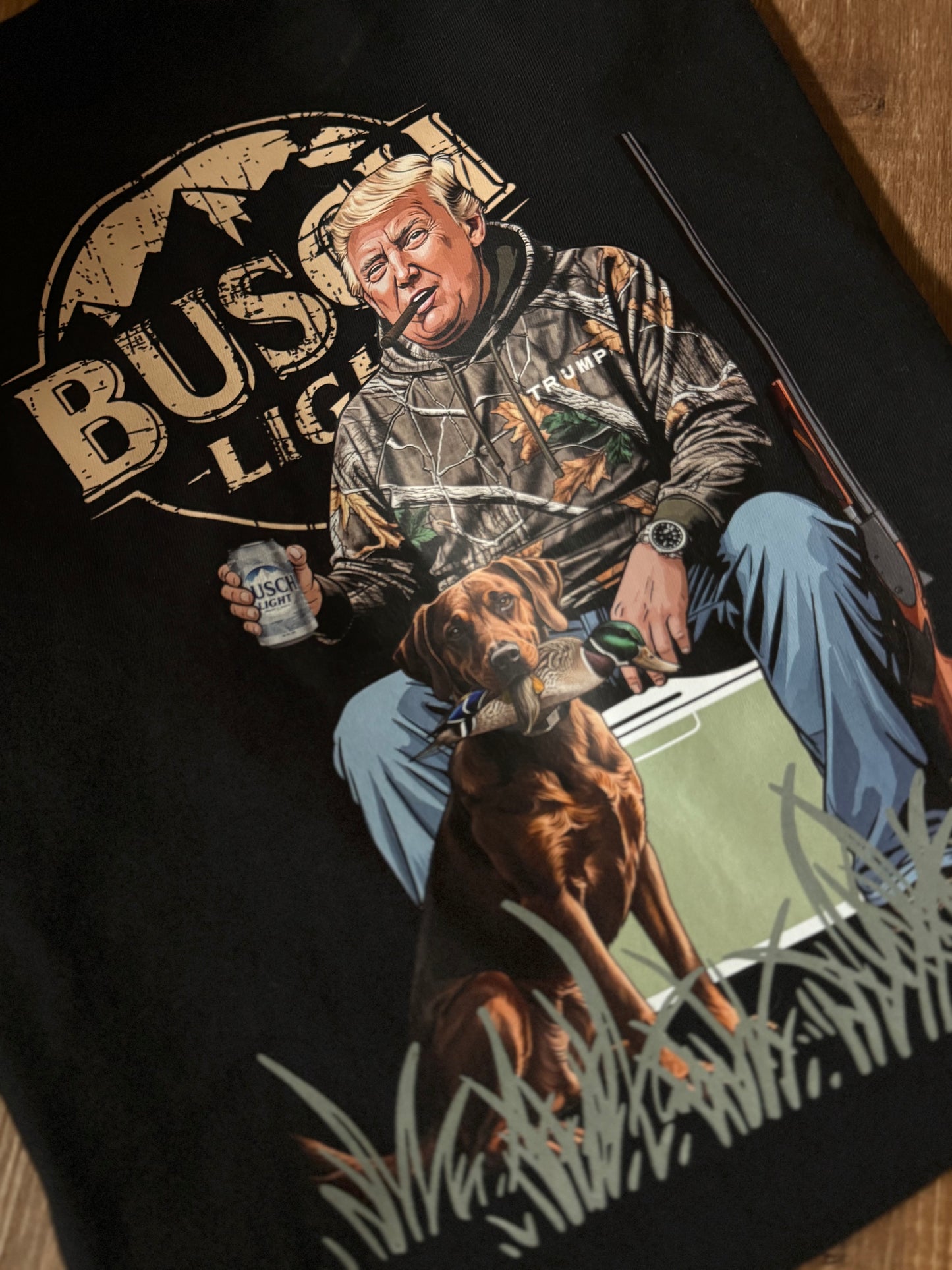 Bush Light Trump hunting dog