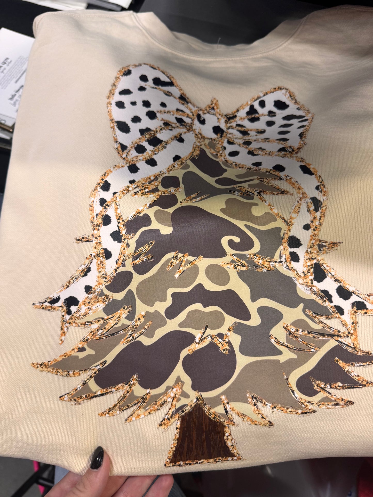 Camo Christmas Tree with bow