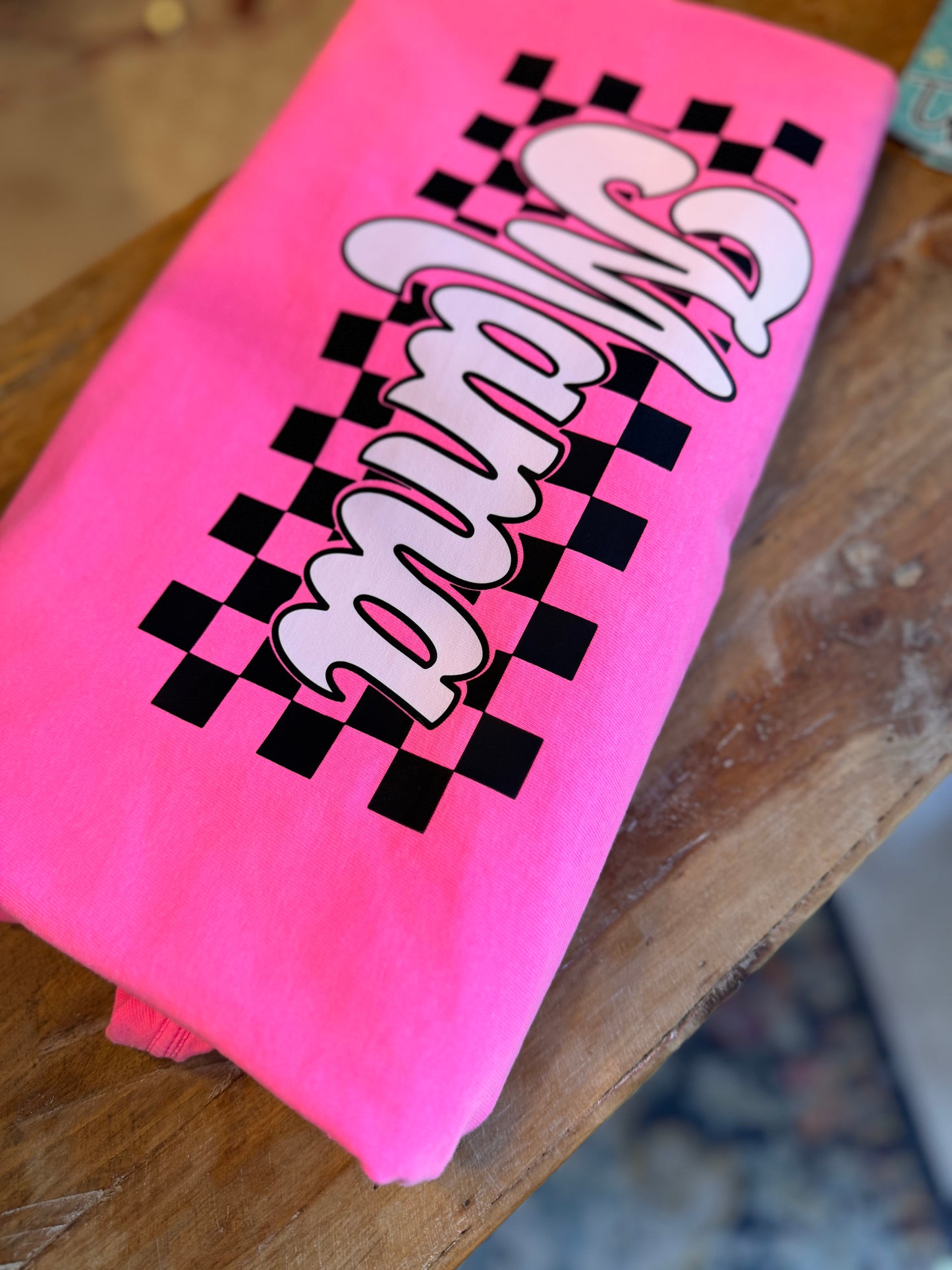 Nurse Comfort Colors Retro Checkered