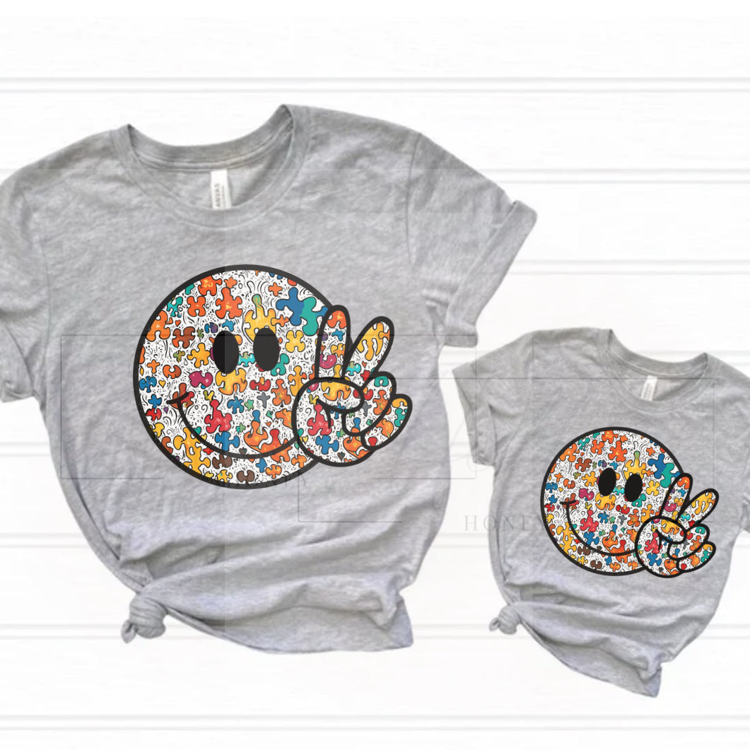 Autism awareness Smiley face