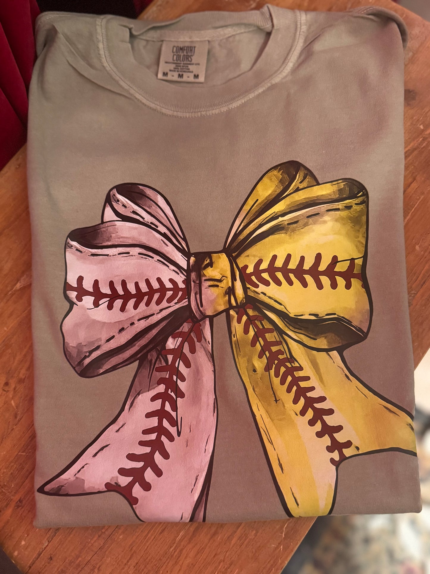 Big BOW HALF Softball half Baseball