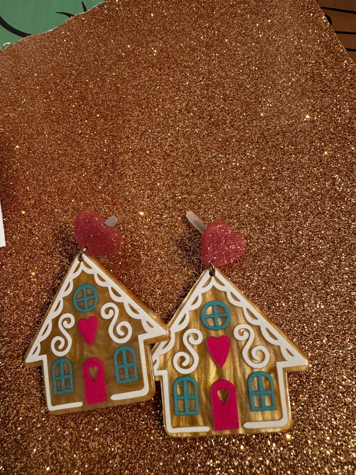 Christmas House Earrings