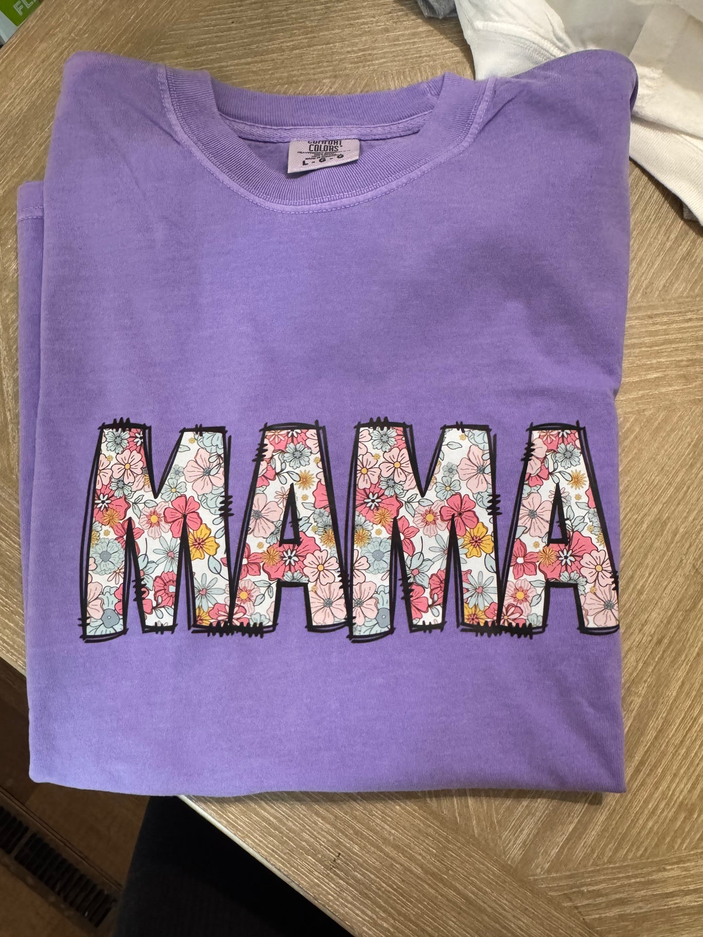 Mama flowery comfort colors