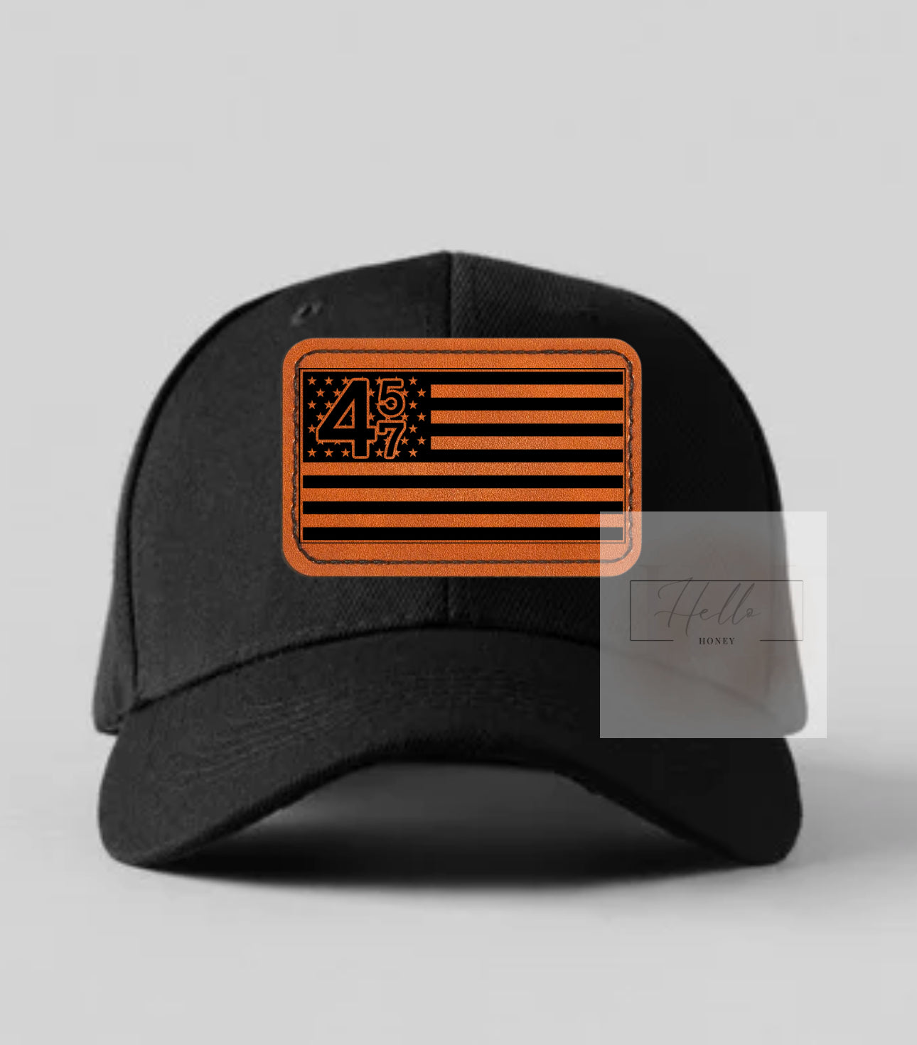 45 47 Leather Patch trucker SnapBack