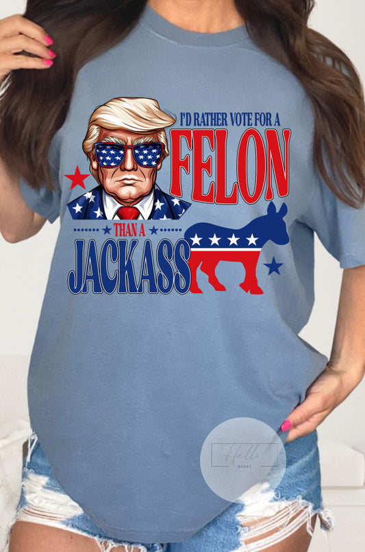 Rather vote for a felon  trump style