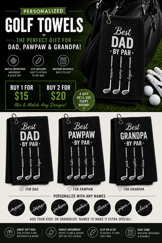 Custom Golf Towels with names