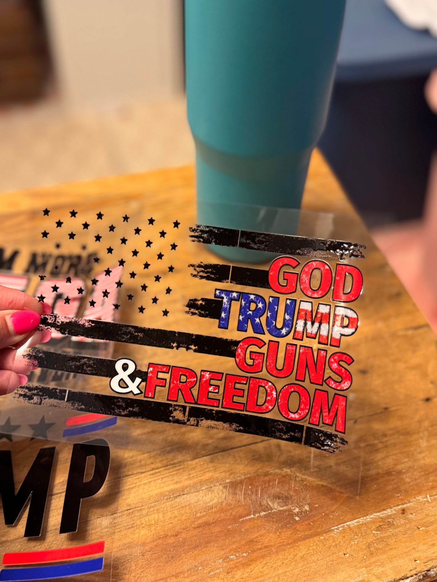 God trump guns freedom decal Trump