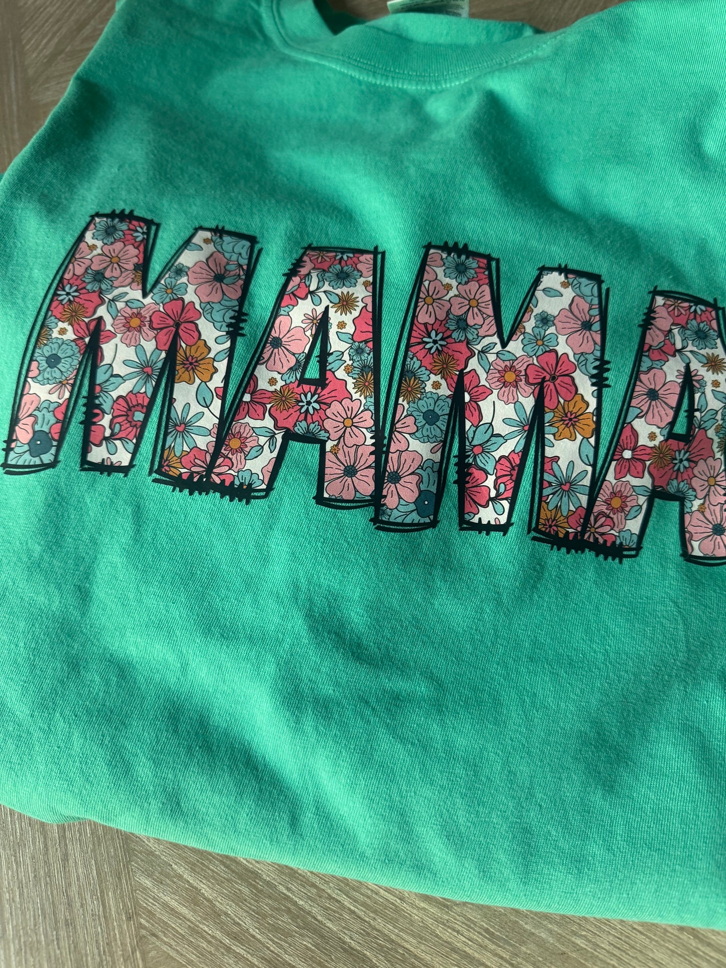 Mama flowery comfort colors