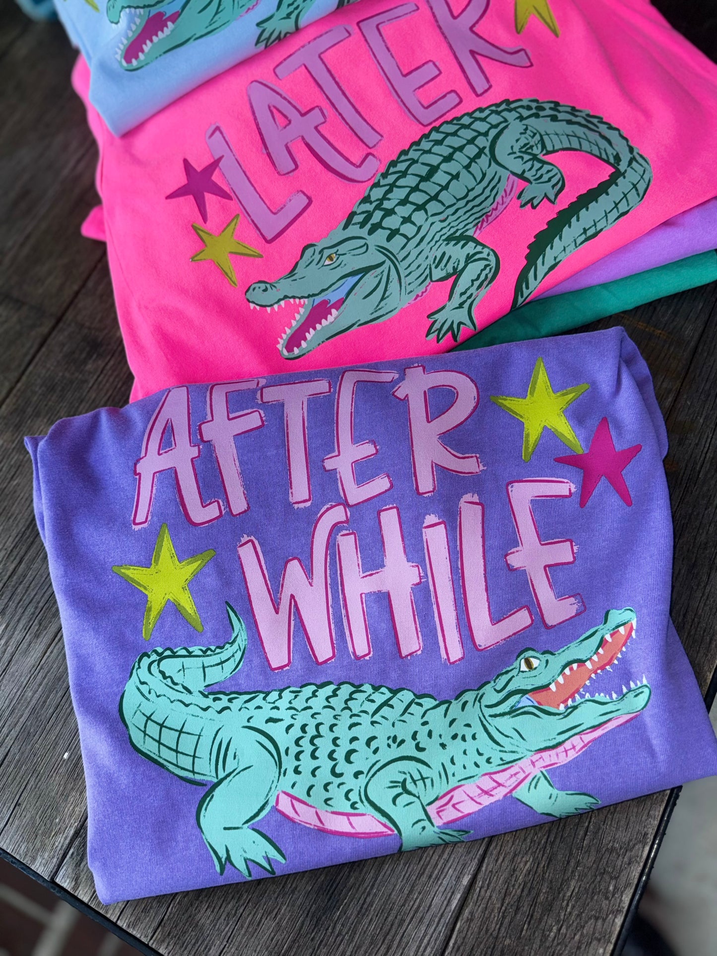 Kids Later 🐊 , after while Short Sleeve