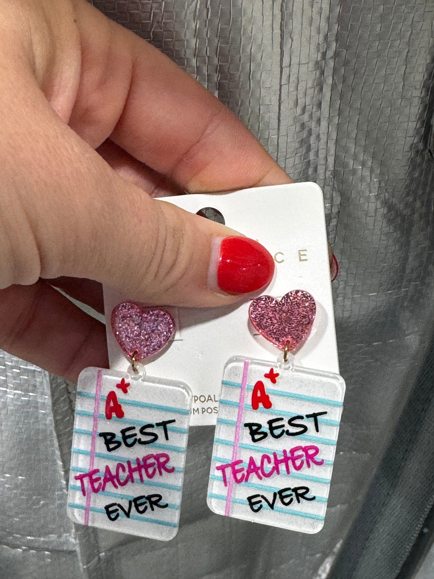 Best Teacher Ever Earrings