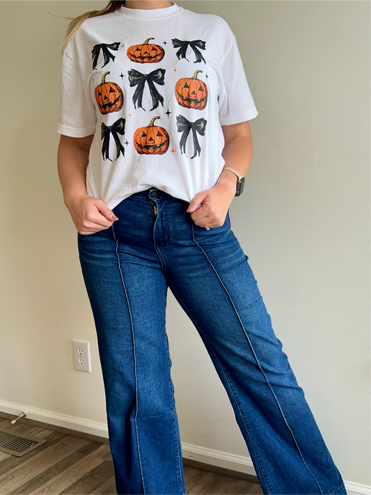 Orange Pumpkin Black bows