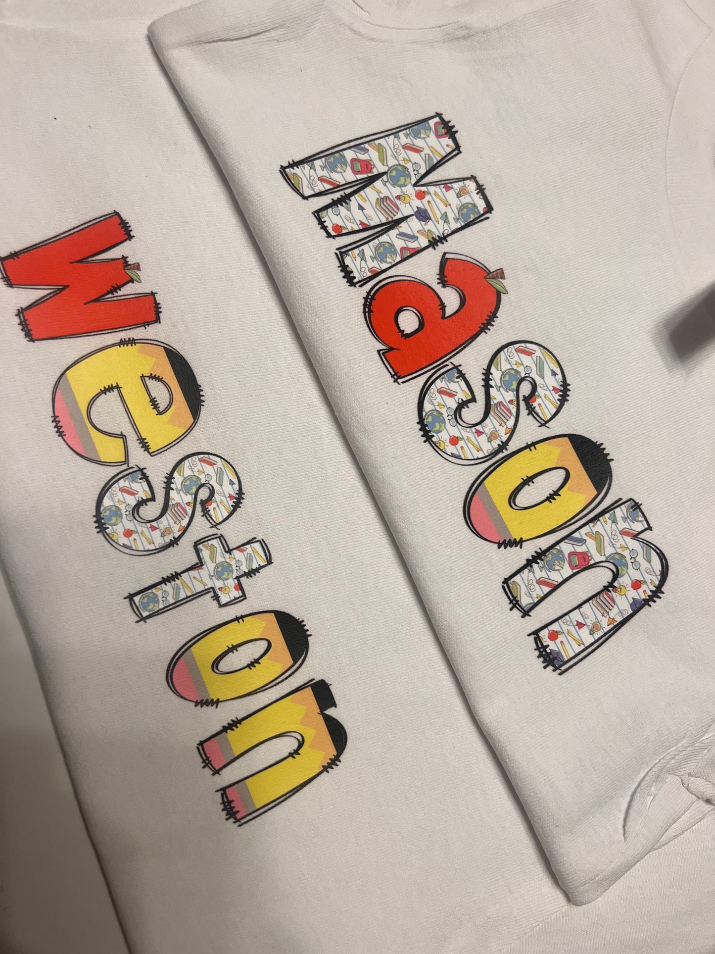 Custom Back to School Name Shirt