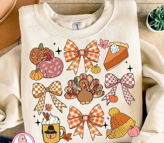 Pumpkin Turkey Pie Bow