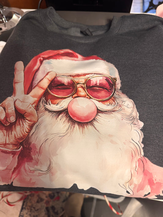 Santa bubble gum sweatshirt