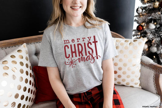 Merry Christ mas Black Friday Short Sleeve Only light grey
