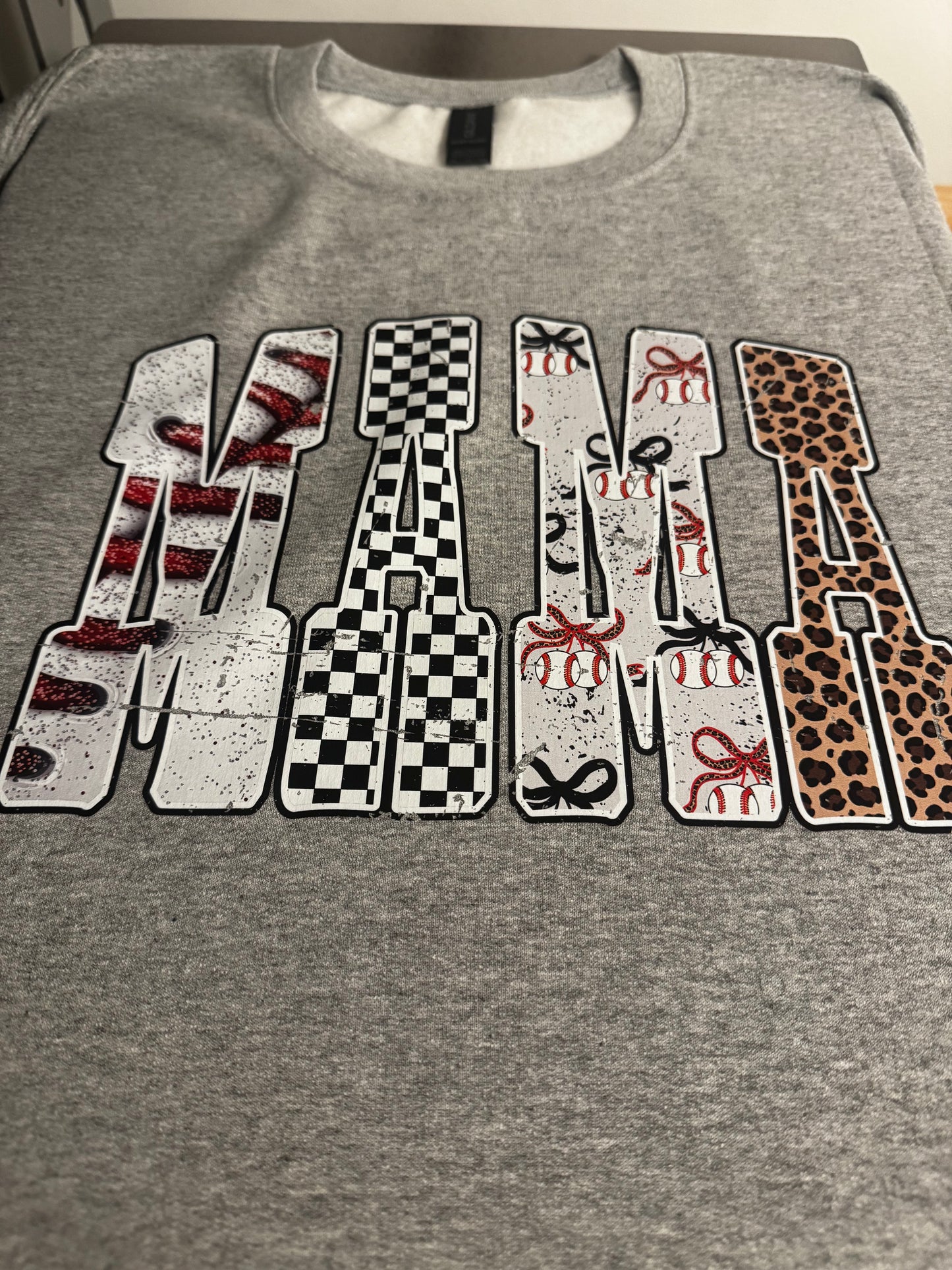 Baseball Mama Checkered