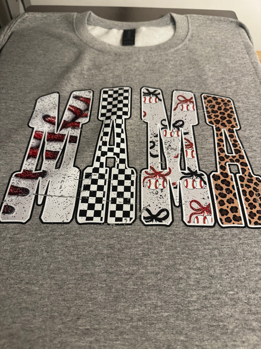 Baseball Mama Checkered