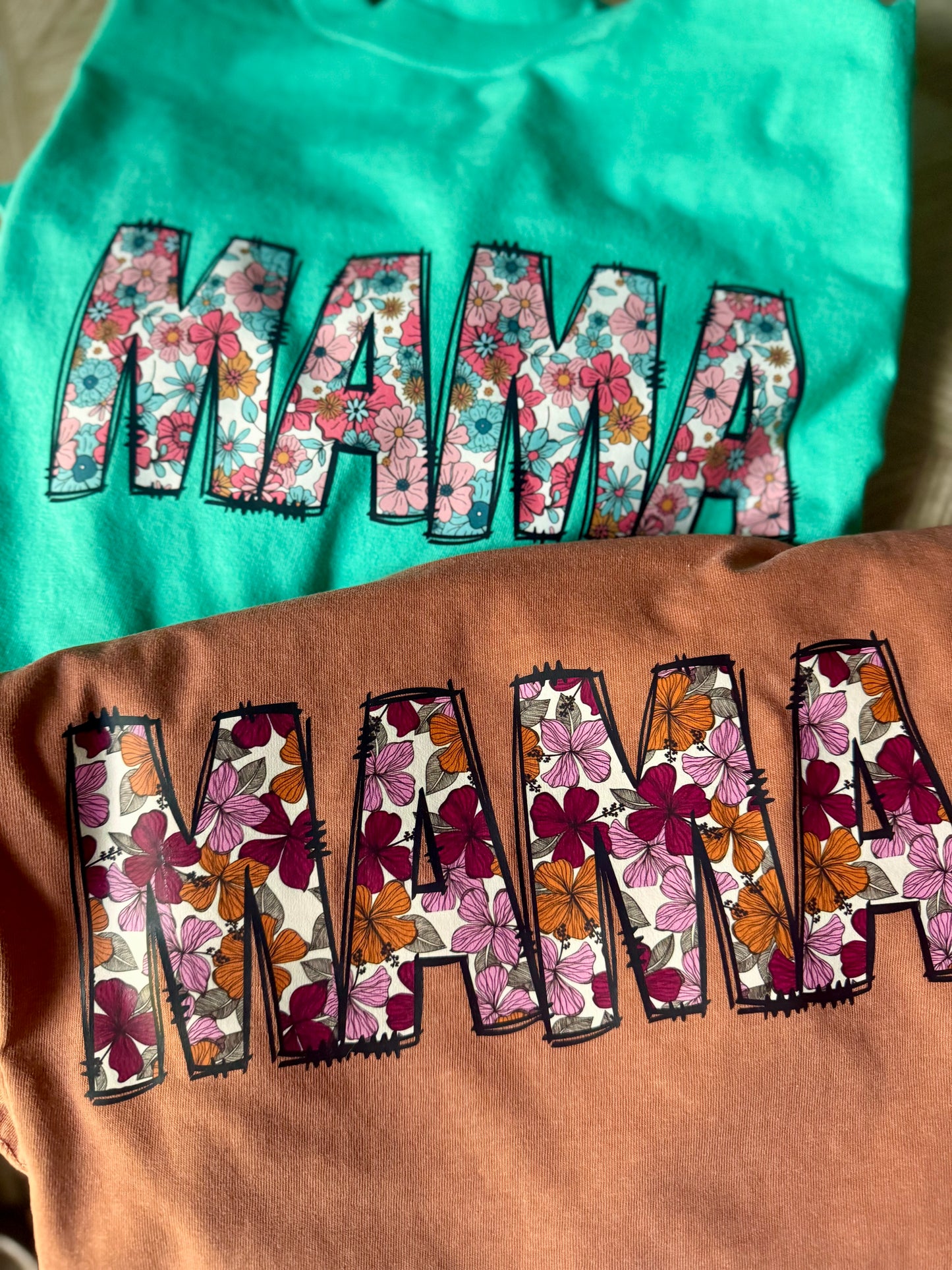 Mama flowery comfort colors