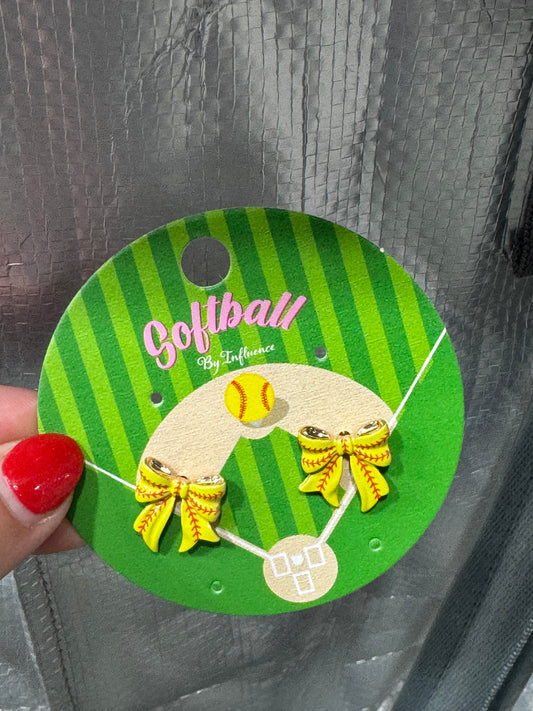 Softball 🥎 bow earrings