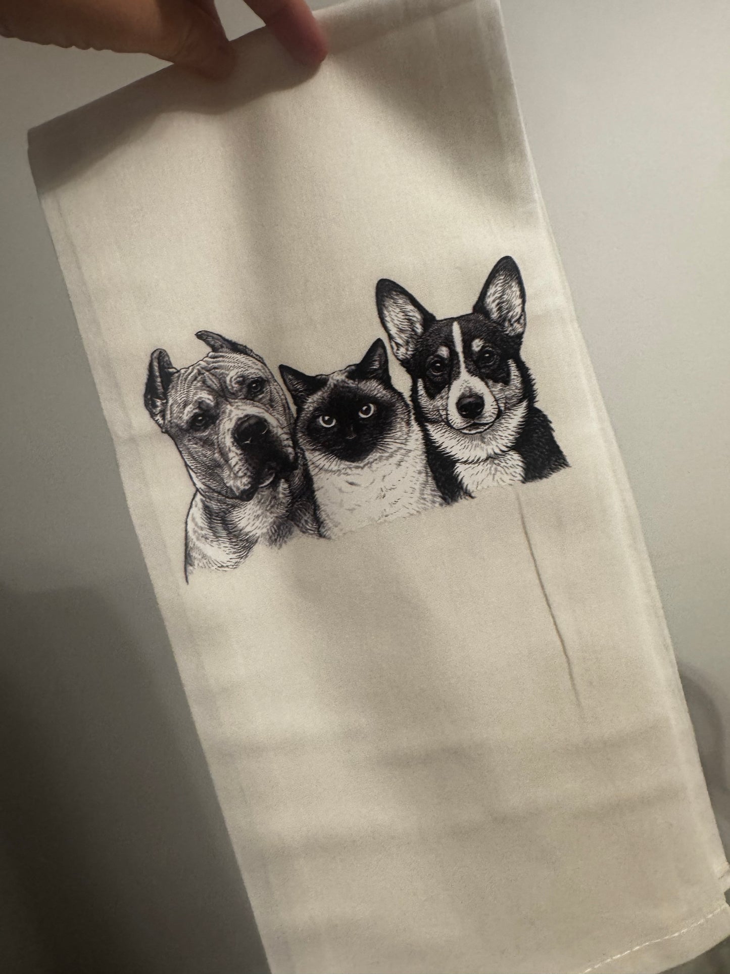 Custom Dog Tea Towel
