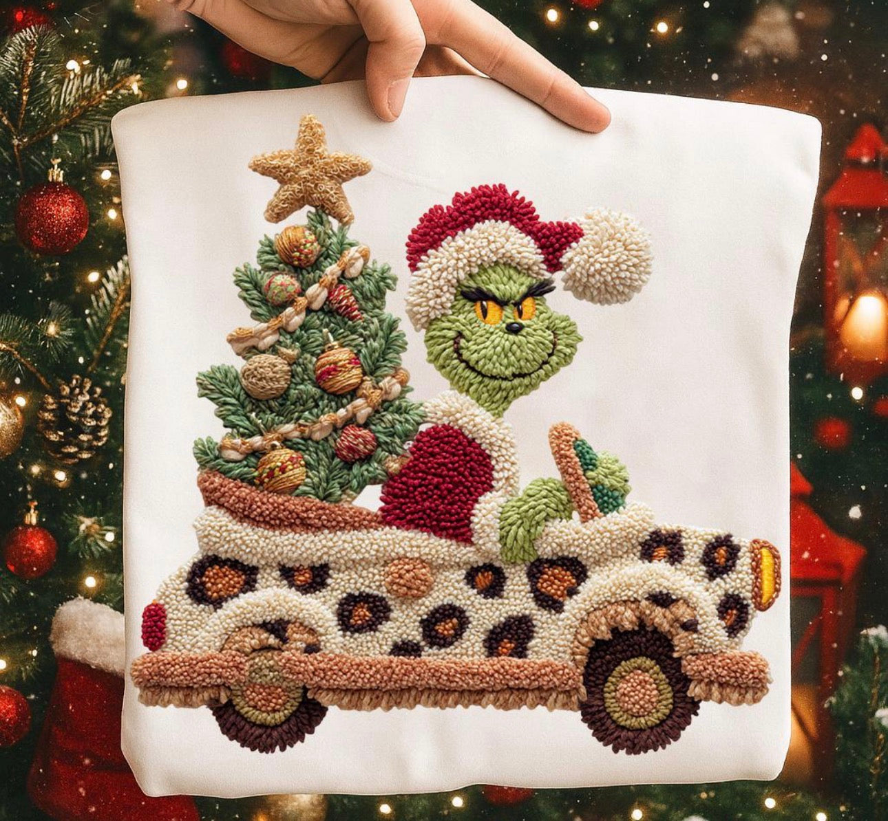 Santa hat grinch car 🚗