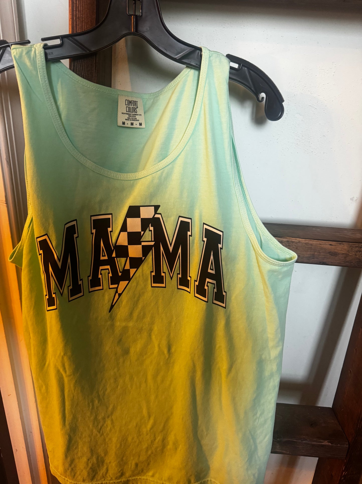 Medium tank top mama comfort color mint
