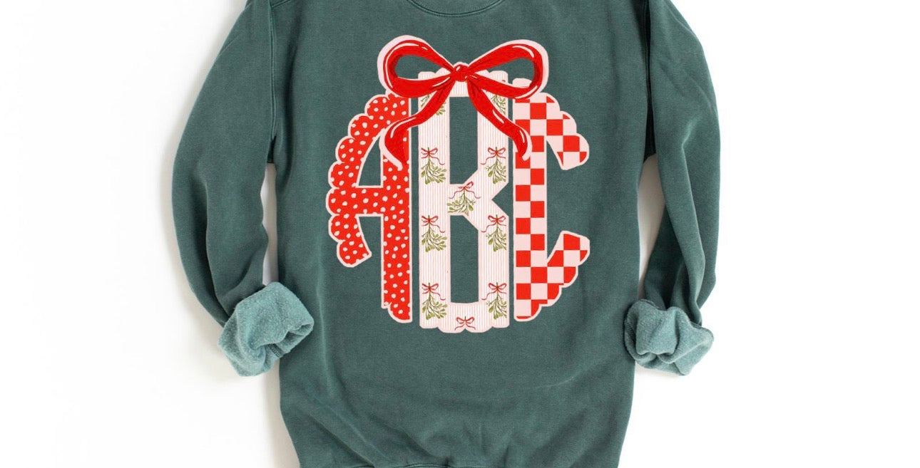 Mistletoe Monogram Christmas Cheer