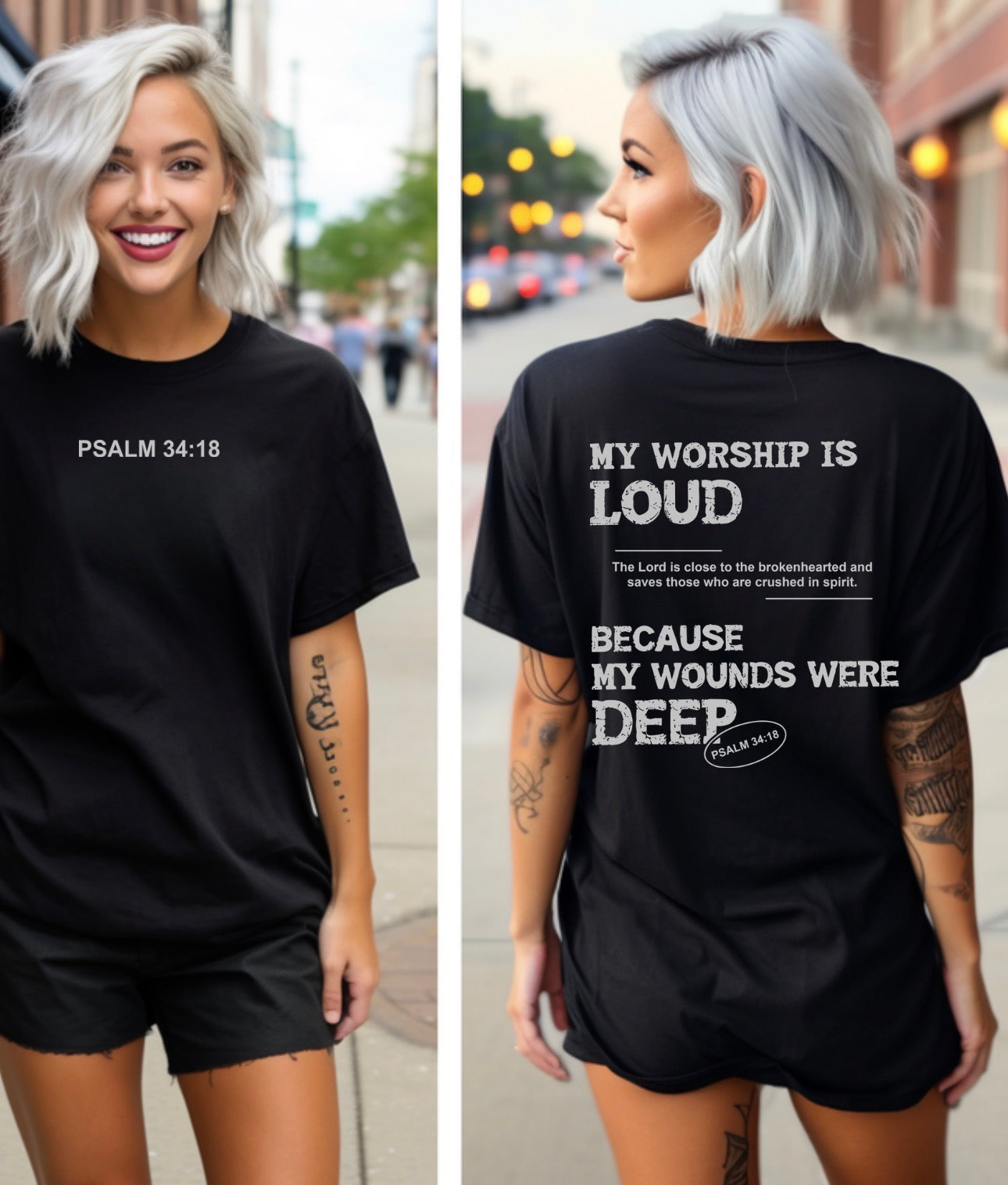 My worship is loud (Grey text )