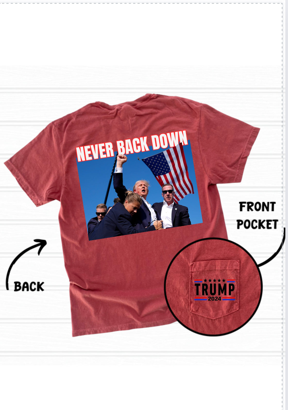 Trump never back down