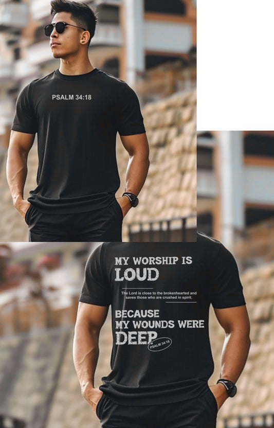 My worship is loud (Grey text )