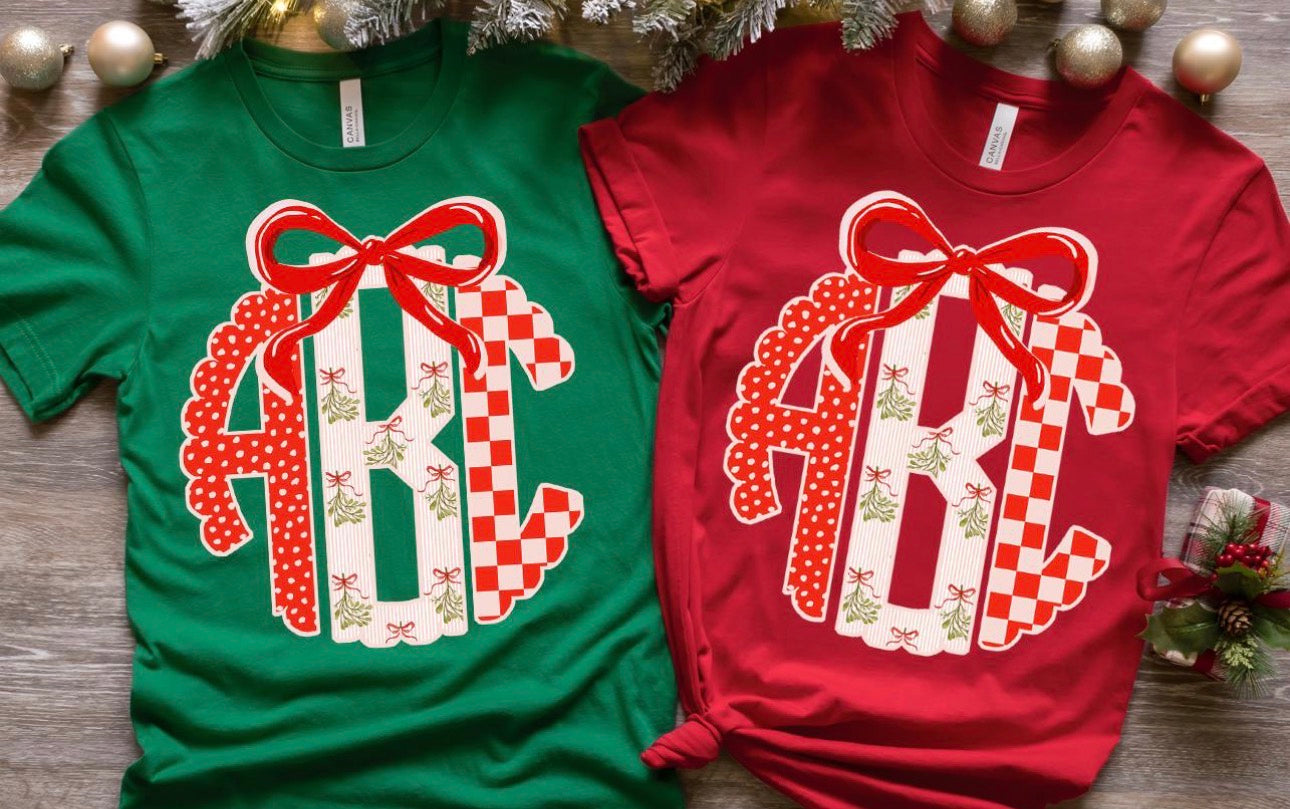 Mistletoe Monogram Christmas Cheer