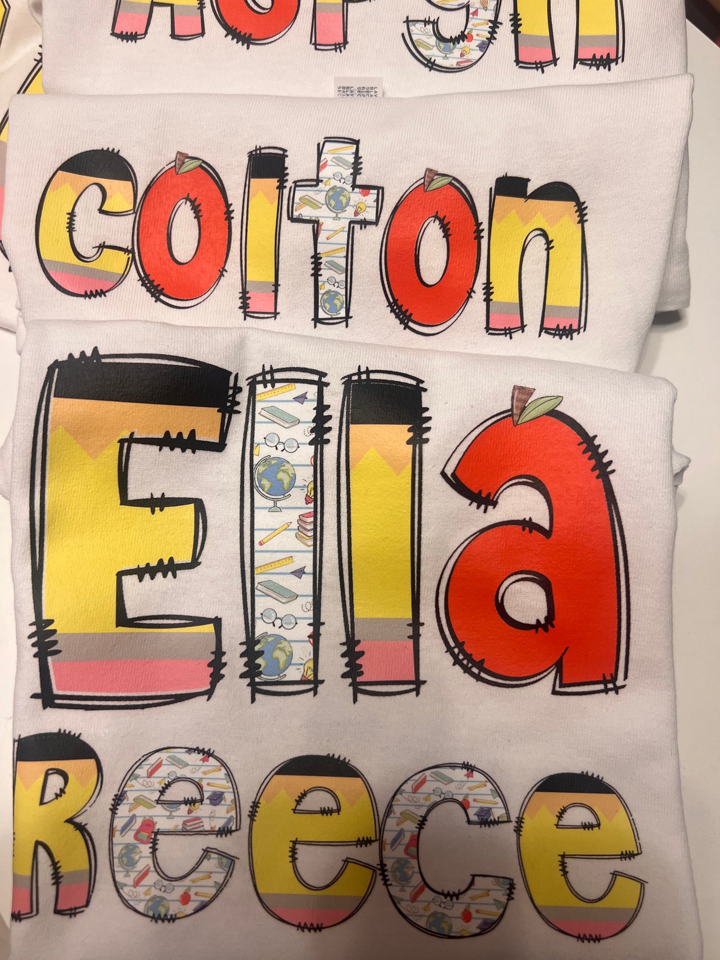 Custom Back to School Name Shirt