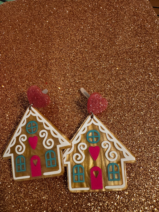 Christmas House Earrings
