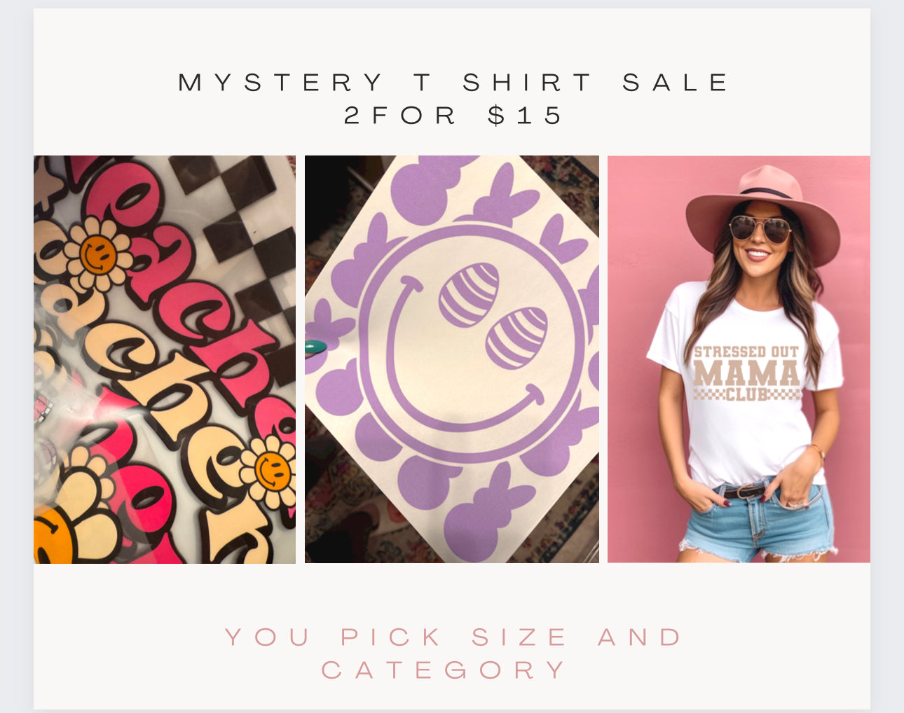 2 for $15 short sleeve T-shirt mystery