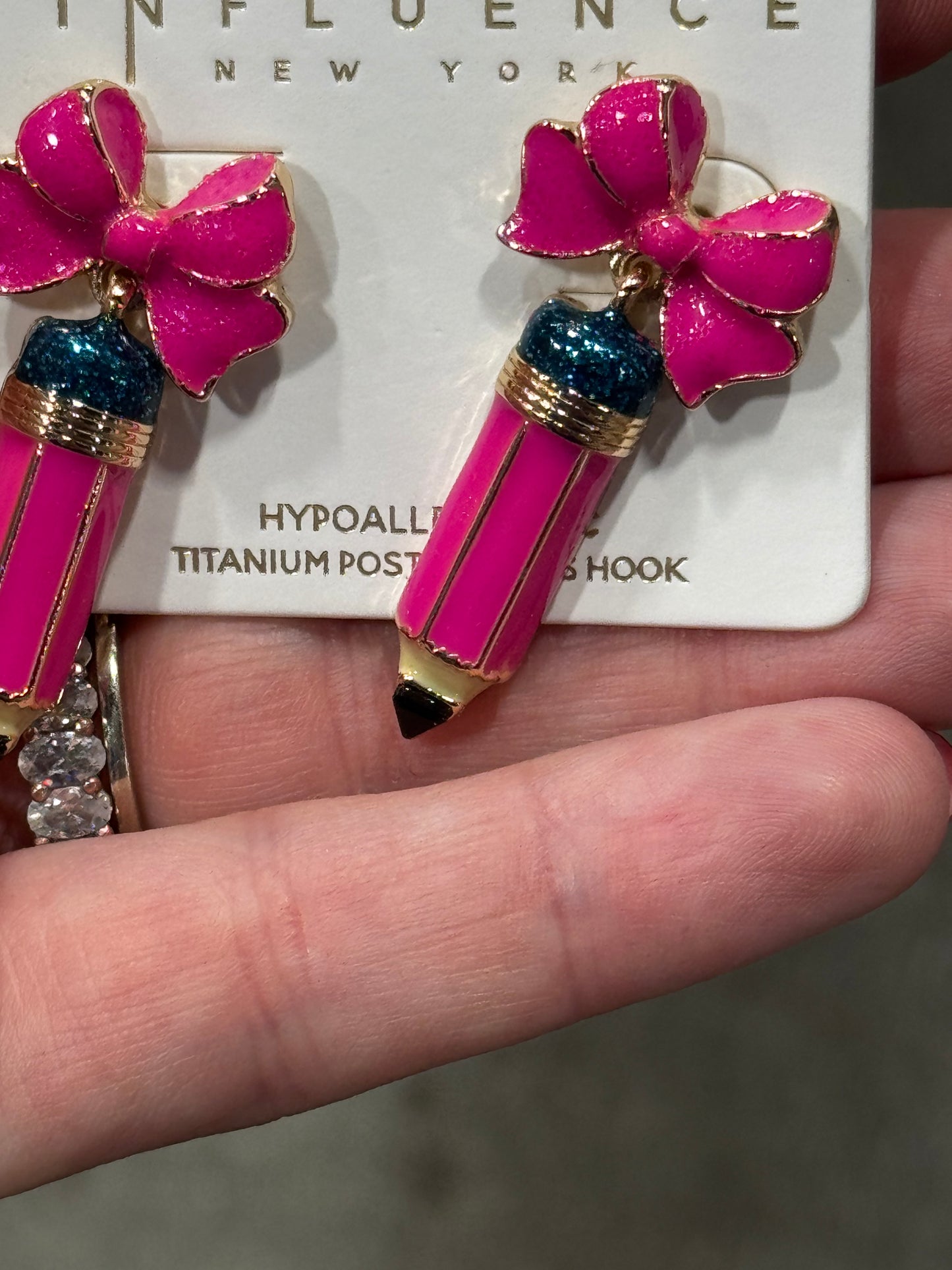 Teach Earrings bows