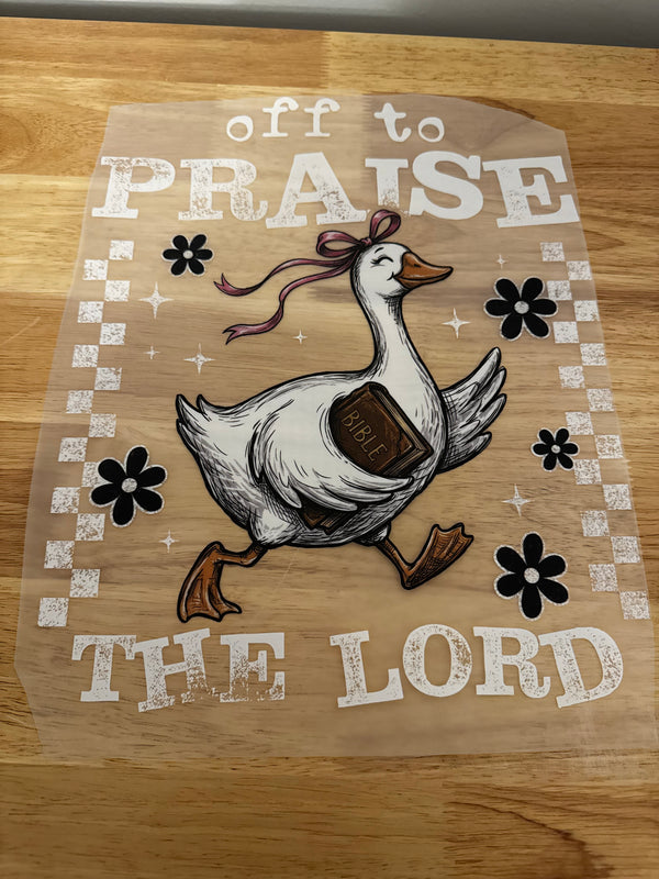 Off to praise the Lord