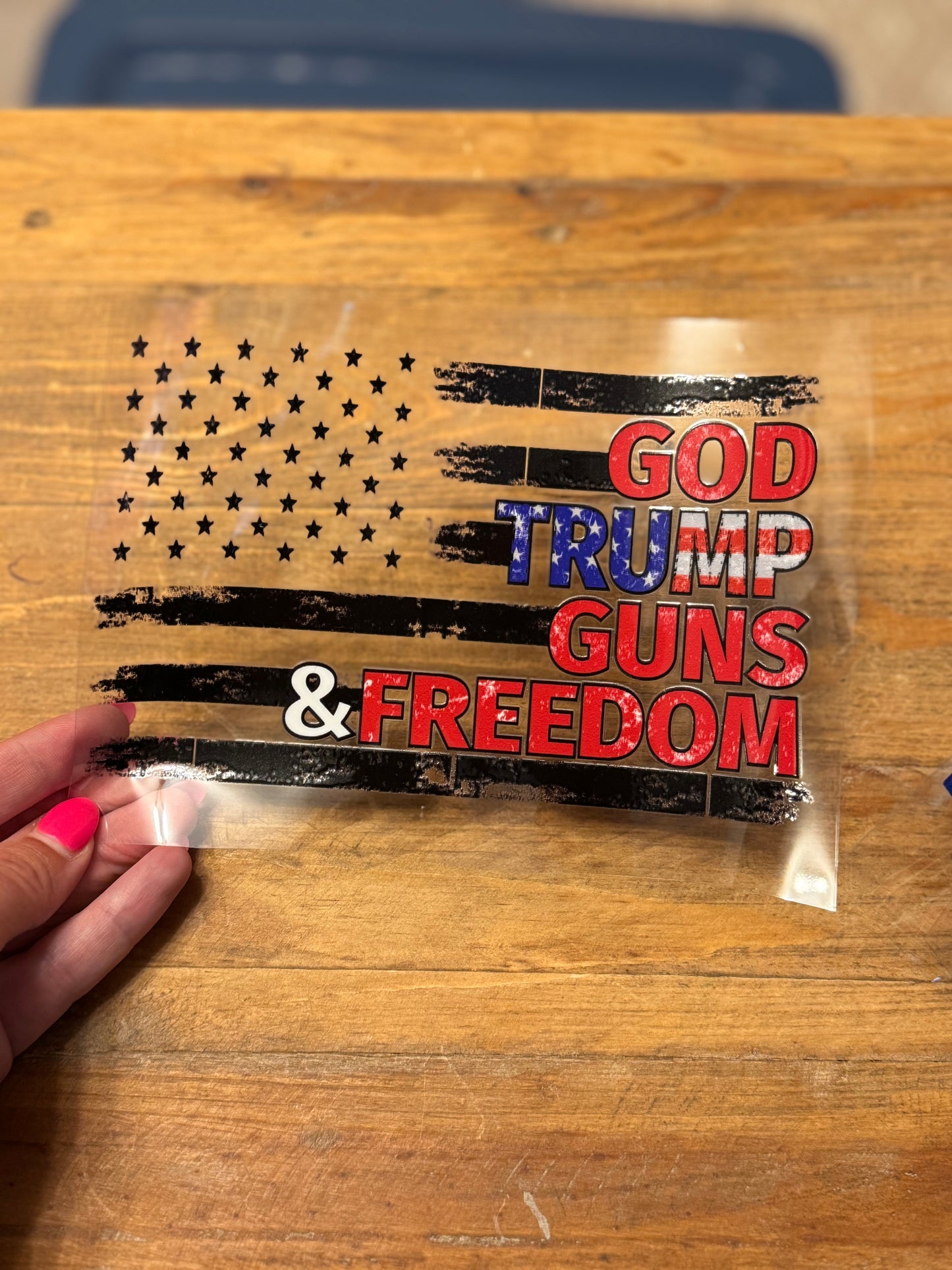 God trump guns freedom decal Trump