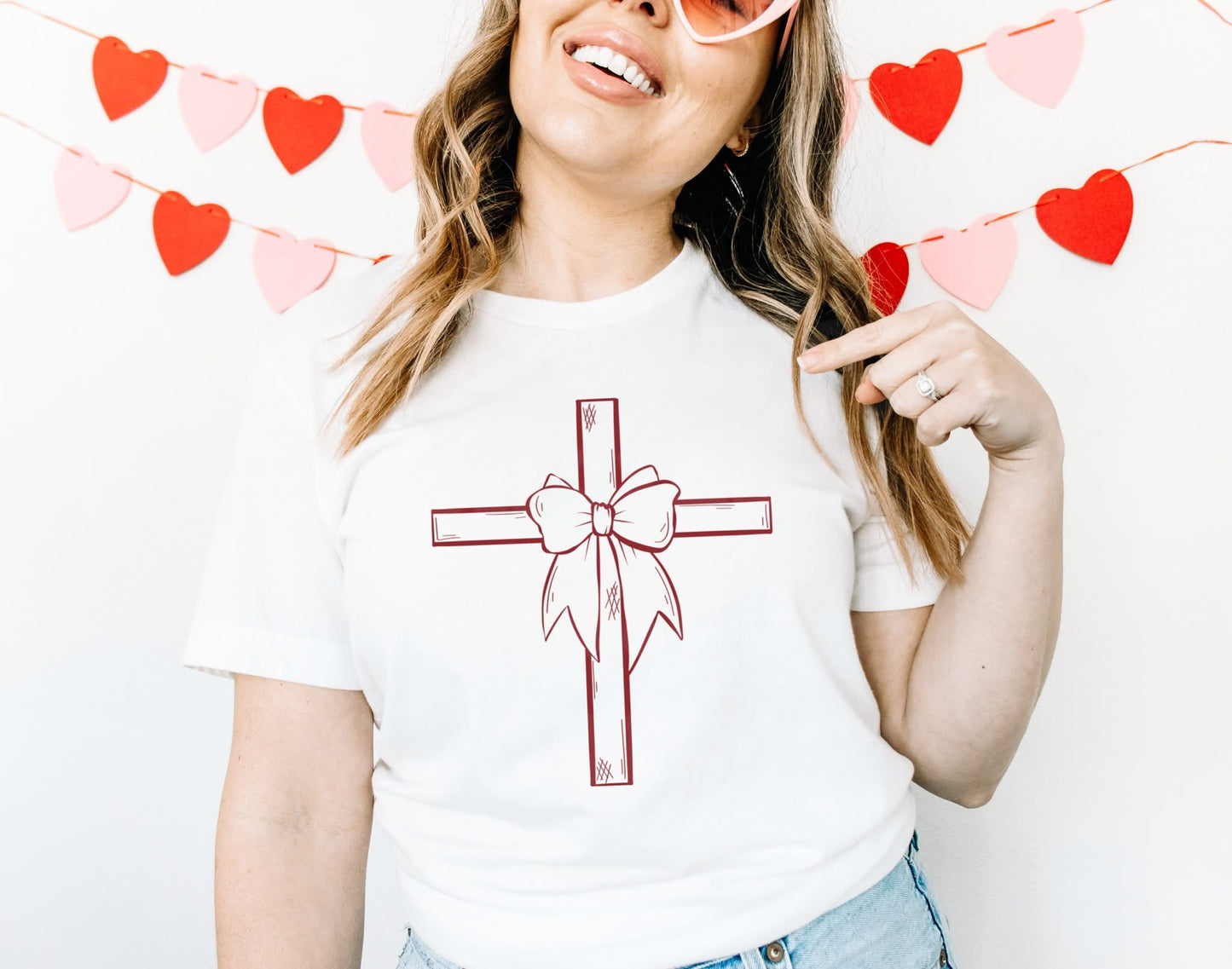 Red heart cross