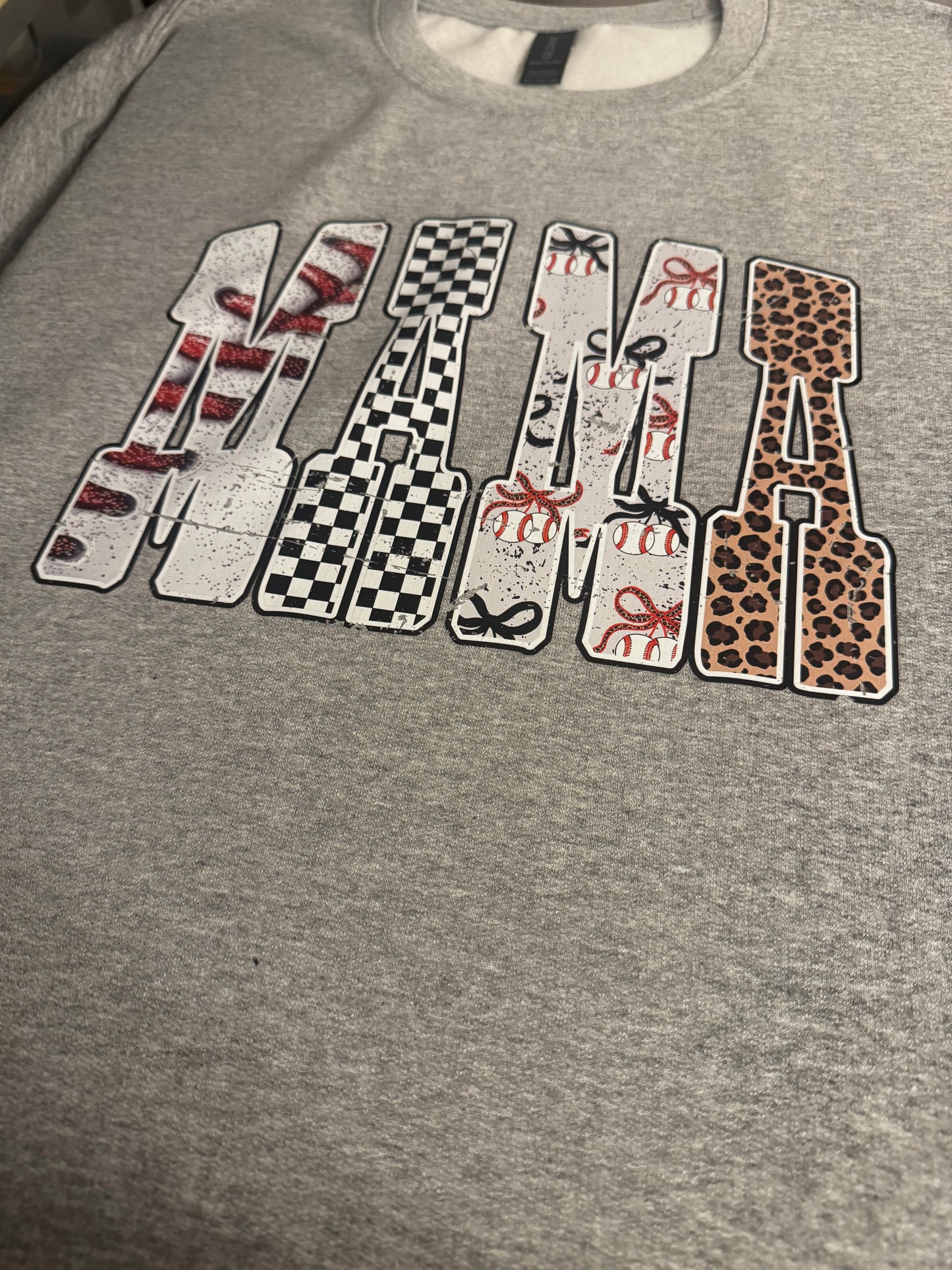 Baseball Mama Checkered