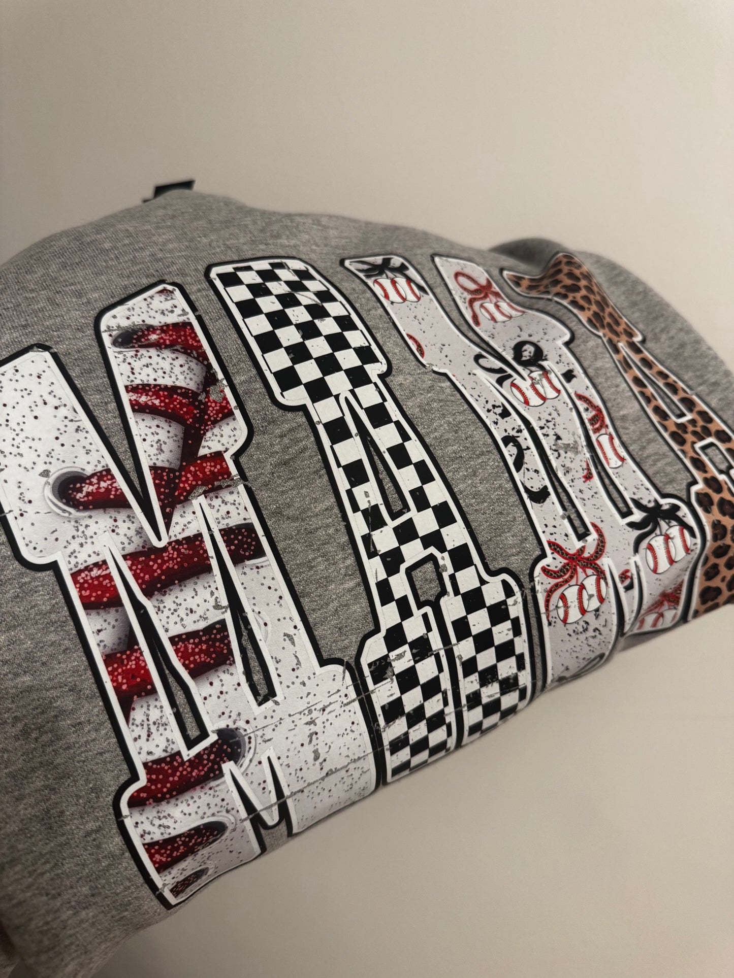 Baseball Mama Checkered