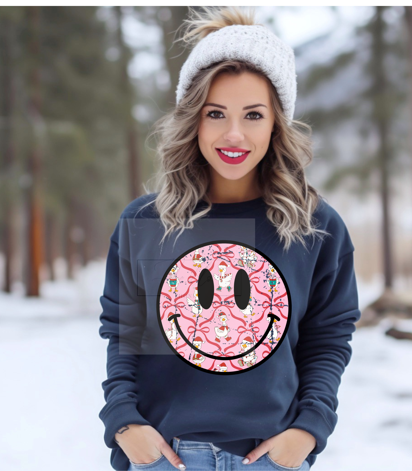 Duck Duck Smiley Christmas Face