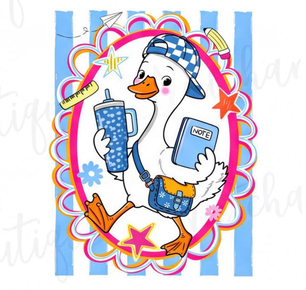 Blue  goose school style