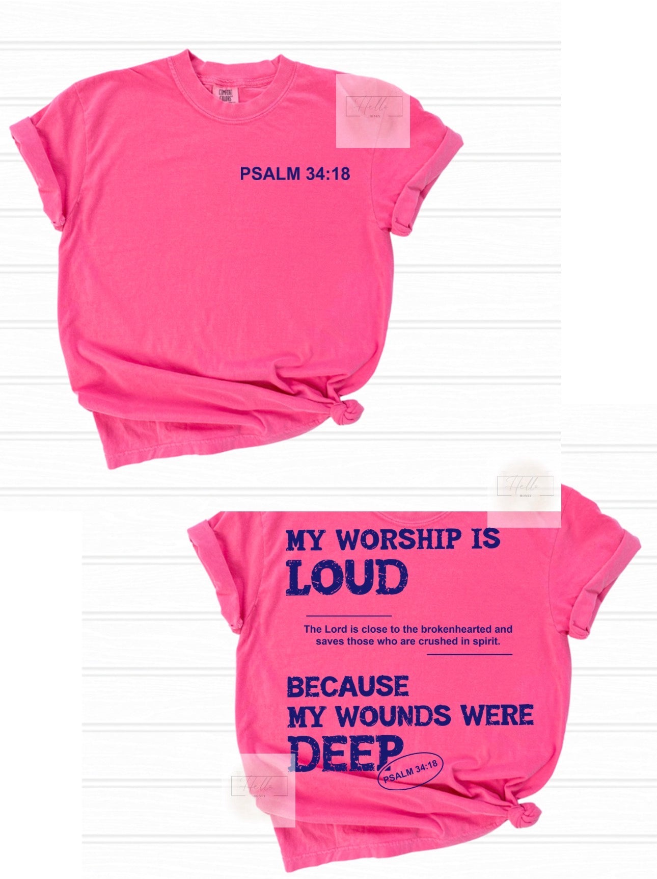 My worship is loud ( Navy Text )